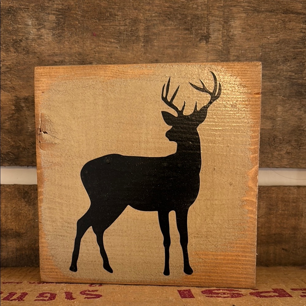 Rustic Black Deer Wall Art